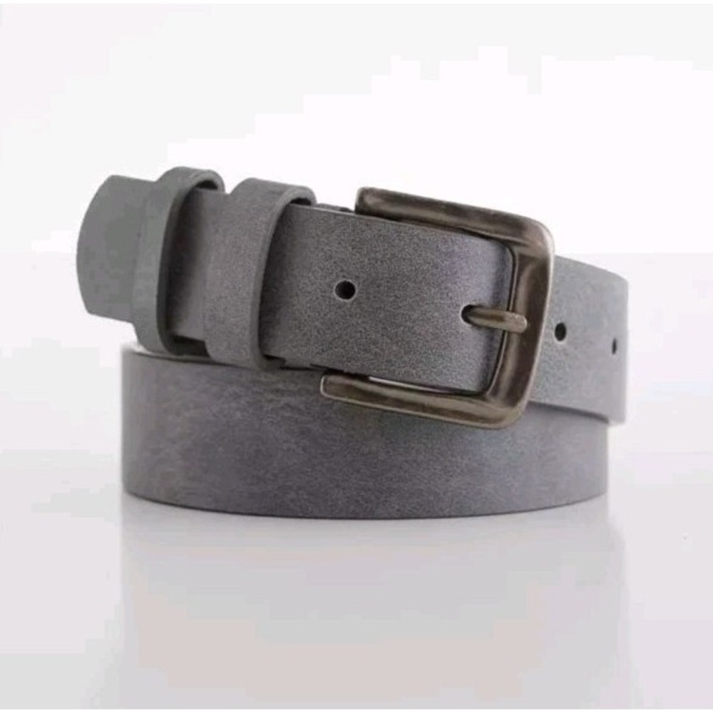 NWT Buckle BKE Womens Bonded Leather Belt Distressed Western 43x1.25" Gray Large